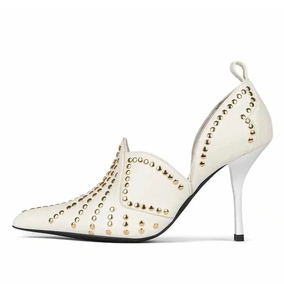 JEFFREY CAMPBELL SPANGLED Pointed Toe Stud Details Heels Pumps Size 9 - Picture 2 of 12